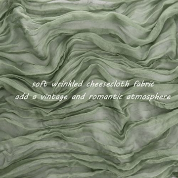 10Ft Dusty Sage Green Cheesecloth Table Runner Pack