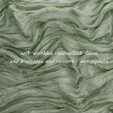 10Ft Dusty Sage Green Cheesecloth Table Runner Pack