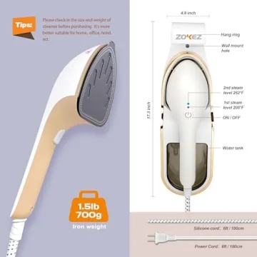 Handheld Steamer for Clothes - ZOKEZ 1500W Steamer