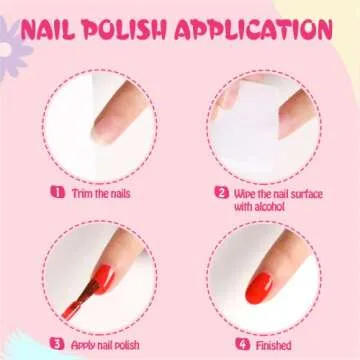 TOMICCA Kids Nail Polish Set - 12 Candy Rainbow Colors Non Toxic Water Based Odorless Peel Off Quick Dry Natural Safe for Toddler Parties & Birthday Girls (Ages 3+)