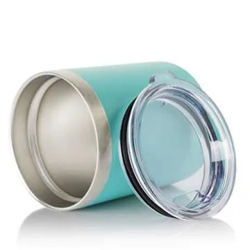 QUYUWU METERO AWEHIRU SIXNEW Hxeredueeef YuanKanJu ONEB 12oz Travel Mugs (Light Blue, 4 Pack)