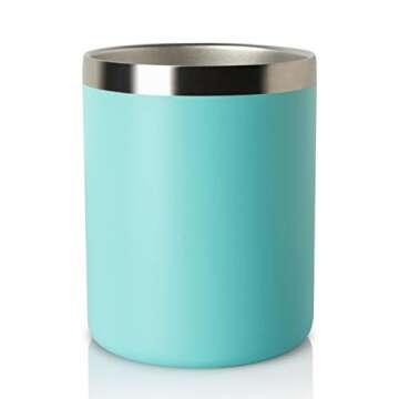 QUYUWU METERO AWEHIRU SIXNEW Hxeredueeef YuanKanJu ONEB 12oz Travel Mugs (Light Blue, 4 Pack)