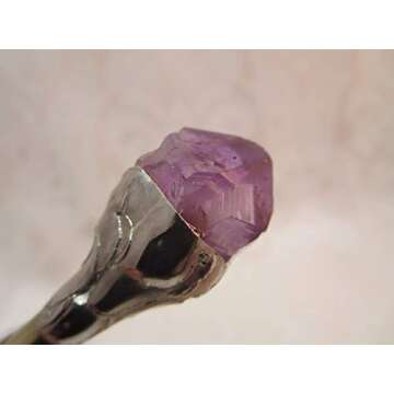 Amethyst Crystal Soldered Brass Wand