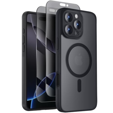 Symcele Designed for iPhone 16 Pro Max Case, Compatible with MagSafe, with Privacy Screen Protectors...