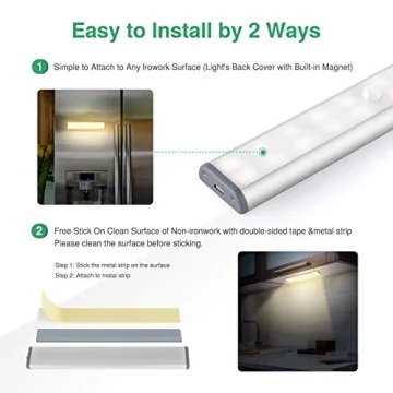 Under Cabinet Motion Sensor LED Lights - 3 Pack