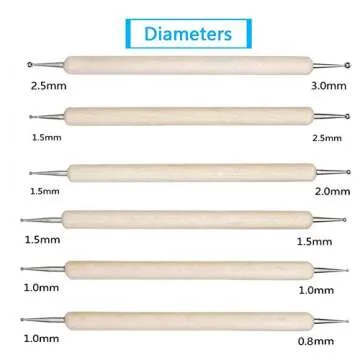 ABenkle 10Pcs Dotting Tools Ball Styluses for Rock Painting, Pottery Clay Modeling Embossing Art Mandala