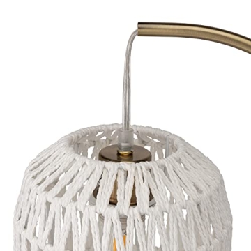 Stylish Rattan Table Lamp with USB Port for Boho Decor