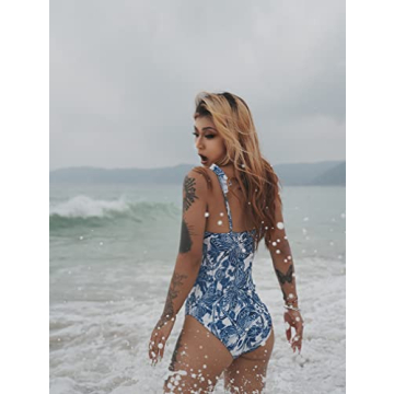 Stylish XXTAXN Women's V Neck Swimsuit and Skirt Set