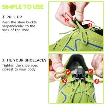 WIPHA No Tie Shoelace Locks Smart Buckle Laces for Kids Toddler and Adults， Lace Lock Clip for Sneakers, Boots (8 Pcs/4 Pairs Black&White)