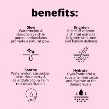 Dallas & James Skincare Co. Watermelon Dream Milk Serum with Cloudberry, Hydrating Serum/Soothing Serum - with Hyaluronic Acid, Aloe and Cucumber