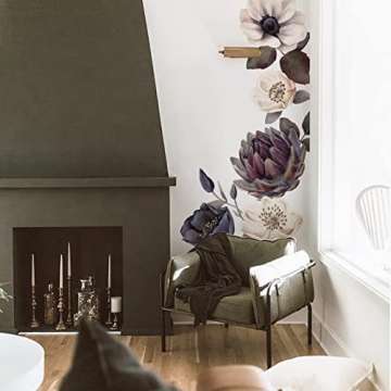 Flortlias Floral Wall Decal - Easy Peel and Stick Design