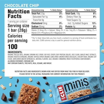 Clif Bar Minis - Organic Oats Snack with Protein 100 Calories