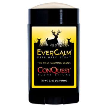 Conquest Scents EverCalm Deer Herd Scent Stick - 2.5 oz - Authentic, All-Season Deer Attractant