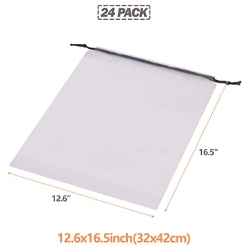 Transparent Shoe Bags for Travel - Set of 24 Organizers