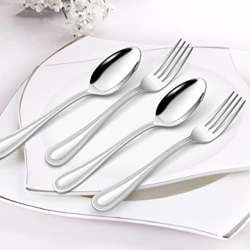 HaWare 60-Piece Stainless Steel Silverware Set for 12