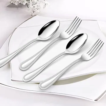 HaWare 60-Piece Stainless Steel Silverware Set for 12