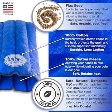 MyCare Heat Therapy Glove for Arthritis Stiff Soreness and Trigger Finger - Natural Moist Heat Pain Relief for The Hand for Small to Medium Size Hand