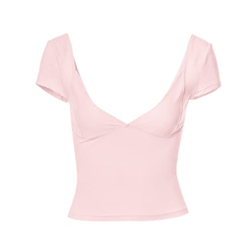 Sexy Y2K Women’s Crop Top Deep V Neck Backless Summer Tee