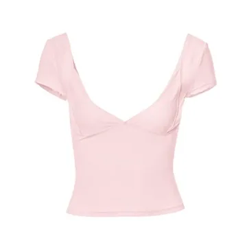 Sexy Y2K Women’s Crop Top Deep V Neck Backless Summer Tee