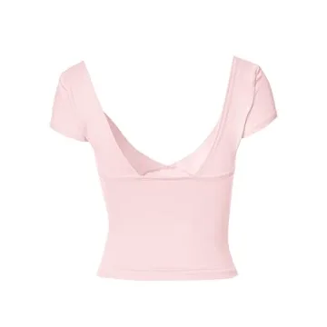 Sexy Y2K Women’s Crop Top Deep V Neck Backless Summer Tee
