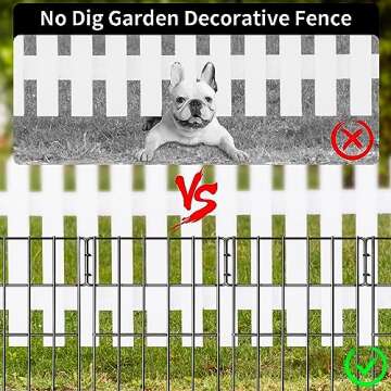 25 Pack Animal Barrier Fence - Durable No Dig Defense for Garden