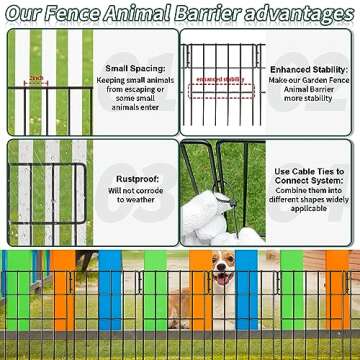 25 Pack Animal Barrier Fence for Garden Protection