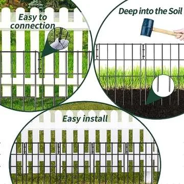 25 Pack Animal Barrier Fence for Garden Protection