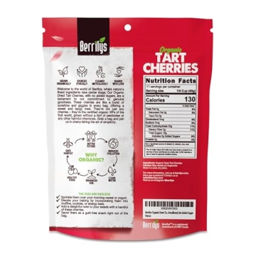 Berrilys Organic Unsweetened Dried Tart Cherries - Healthy Snack