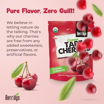 Berrilys Organic Unsweetened Dried Tart Cherries - Healthy Snack