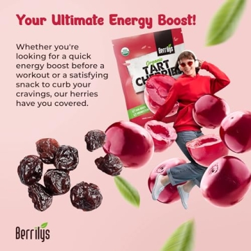 Berrilys Organic Unsweetened Dried Tart Cherries - Healthy Snack