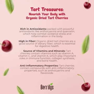 Berrilys Organic Unsweetened Dried Tart Cherries - Healthy Snack