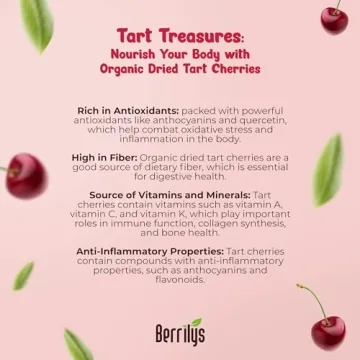 Berrilys Organic Unsweetened Dried Tart Cherries - Healthy Snack