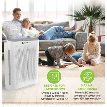 InvisiClean Aura II Air Purifier for Home Allergies & Pets