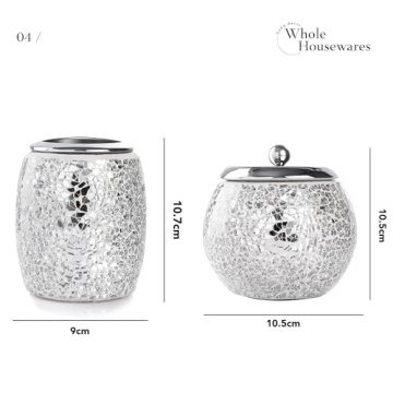 Elegant Mosaic Glass Bathroom Accessory Set | 4 Pieces