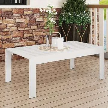 Durable Aluminum Outdoor Coffee Table for Modern Patios
