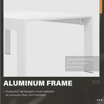 Durable Aluminum Outdoor Coffee Table for Modern Patios