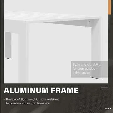 Durable Aluminum Outdoor Coffee Table for Modern Patios