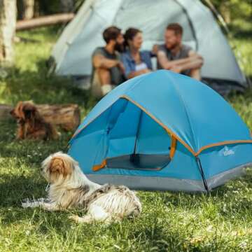 ASFANES Waterproof Pet Camping Tent for Small Dogs, Cats