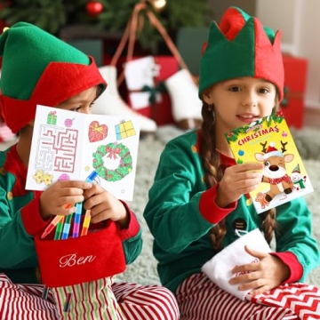 Christmas Coloring Books & Stacking Crayons for Kids Holiday Gifts