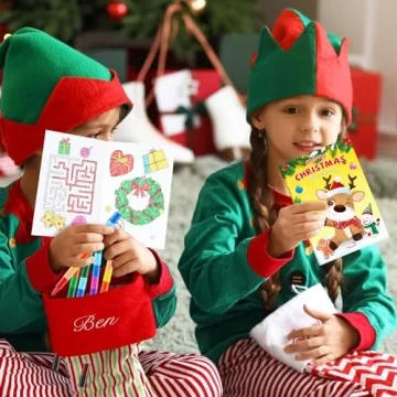 Christmas Coloring Books & Stacking Crayons for Kids Holiday Gifts