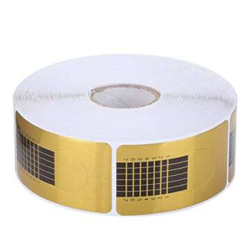 500 Pcs Nail Forms for Acrylic/Polygel Nails, Nail Extension Forms Guide Stickers Nail Paper Forms f...