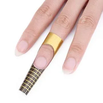 500 Pcs Nail Forms for Acrylic/Polygel Nails, Nail Extension Forms Guide Stickers Nail Paper Forms for DIY Nail Art Tips