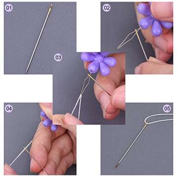 TecUnite 30 Multicolor Needle Threaders with Storage Box