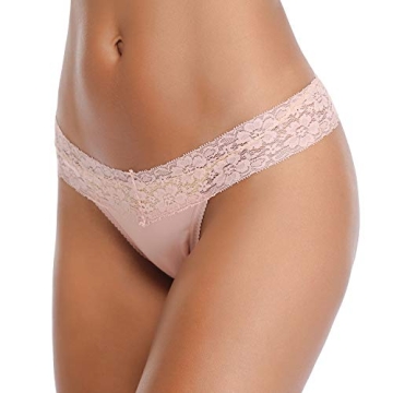CULAYII Cotton Lace Thong Underwear Women Soft Stretchy