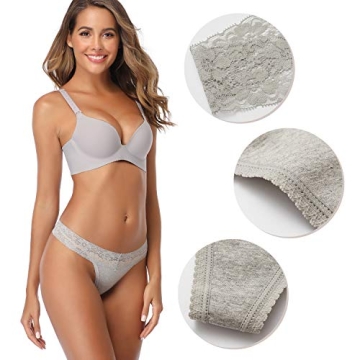 CULAYII Cotton Lace Thong Underwear Women Soft Stretchy