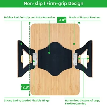 Durable Bamboo Arm Tray - Perfect for Snacks & Devices