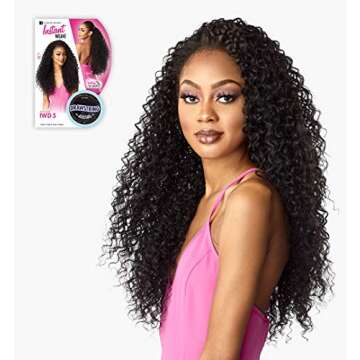 Sensationnel Instant Weave Half Wig - Premium Synthetic Blend with Adjustable Drawstring Cap for Sea...