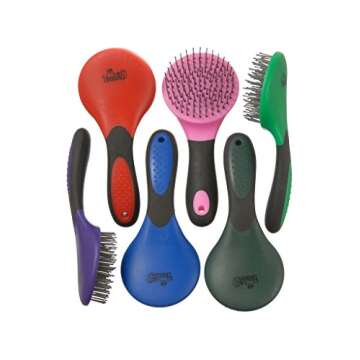 Tough 1 Great Grip Mane and Tail Brush - Ergonomic Design & Massaging Bumps