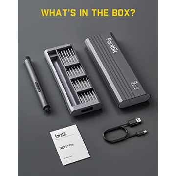 Fanttik E1 Pro Mini Electric Screwdriver Set - 24 Bits Included