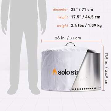 Solo Stove Yukon Shelter - Weather-Resistant Round Cover for Solo Stove Yukon Fire Pit and Accessories - PVC-Coated Polyester with Aluminum Reinforcement - Waterproof Year-Round Protection